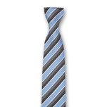 Krawatte, Gestreift, Mittelblau - Dunkelblau