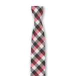 Krawatte, Kariert, Rot - Schwarz - Weiß
