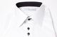 Bovelino Tailored shirt, White - Contrast: Black