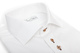 Bovelino Tailored Shirt, White with Brown Accent