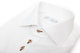 Bovelino Tailored Shirt, White with Brown Accent